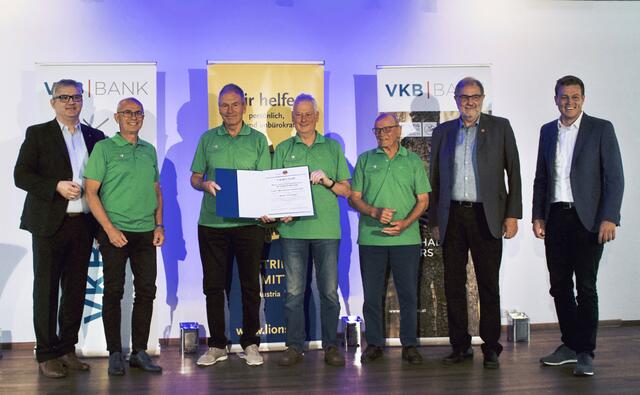 (v.l.n.r) DI Dr. Rupert Baumgartner, Mag. Florian Auer, Günter Garstenauer, Peter Schönberger, Franz Salaböck, Dr. Hubert Gärtner (Governor), LR Stefan Kaineder