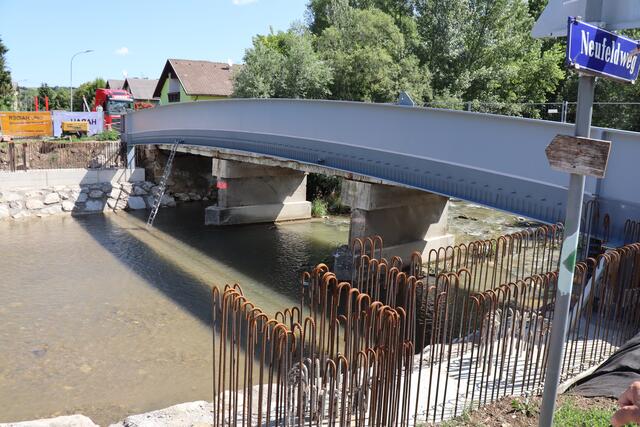 Ein Teil der neuen Brücke in der Bahnstraße