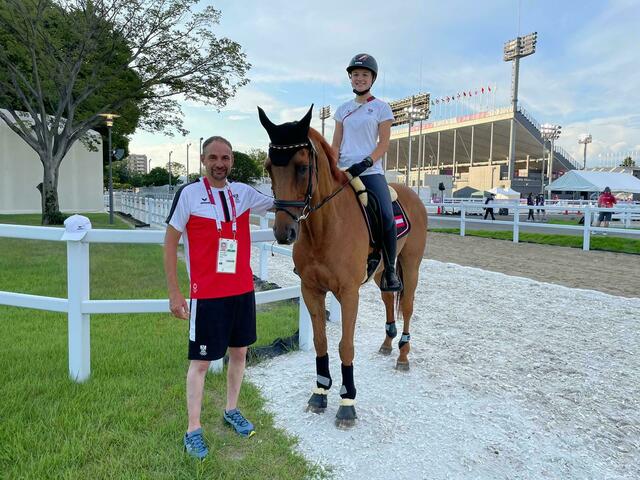 Lea Siegl und "Fighty" zeigten eine hervorragende Leistung bei ihrem Olympia-Debüt. Vater und Trainer Harald Siegl ist stolz.