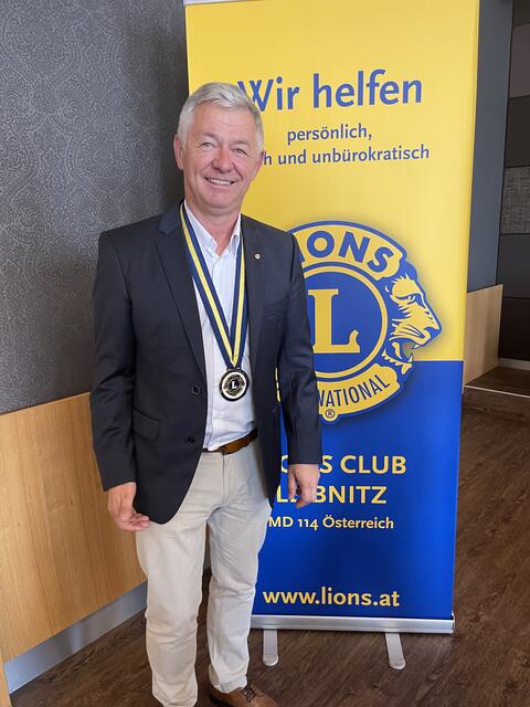 Der neue Lions-Präsident Peter Tschernko