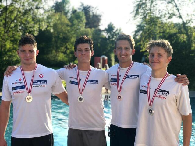 19x Gold, 8x Silber und 2x Bronze gingen auf das Konto der Linzer ASV Schwimmer bei den 76. Öster. Staats- und Juniorenmeisterschaften 2021 in Wels. | Foto: Daniel Wartner
