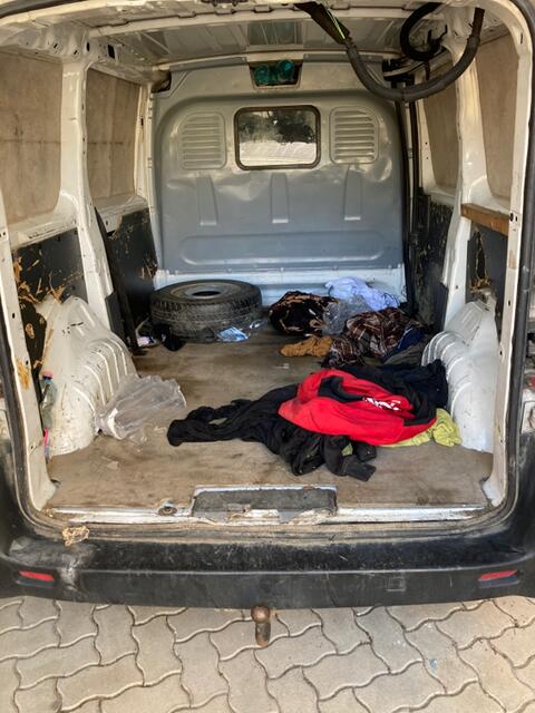 In diesem Auto waren die Männer illegal nach Österreich transportiert worden.