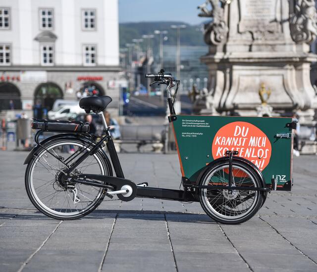 (E-)Lastenräder einfach ausborgen – das ist bei Stadtbibliothek Urfahr, dem Wissensturm oder bei der Bibliothek in Auwiesen möglich. | Foto: Stadt Linz