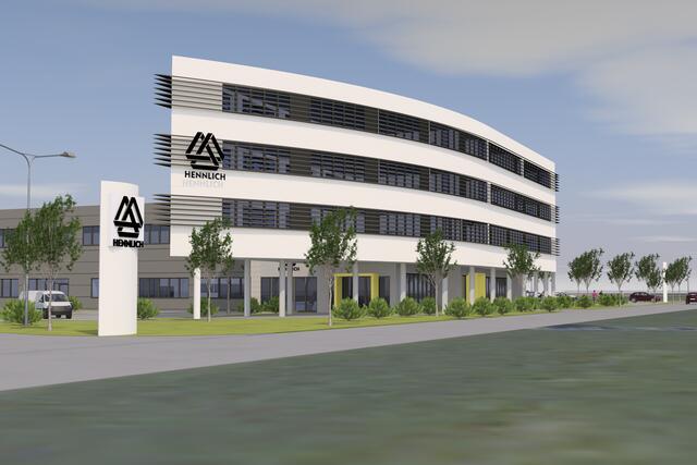 Zeichnung des zweiten Leistungszentrums für Industrietechnik von Hennlich. | Foto: Hennlich