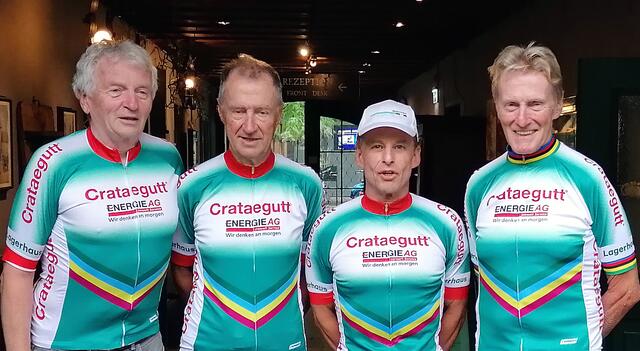 Lothar Färber, Pepi Bichl, Hannes Krivetz und Alfred Lechnitz (v.l.) | Foto: Crataegutt Seniors Racing Team