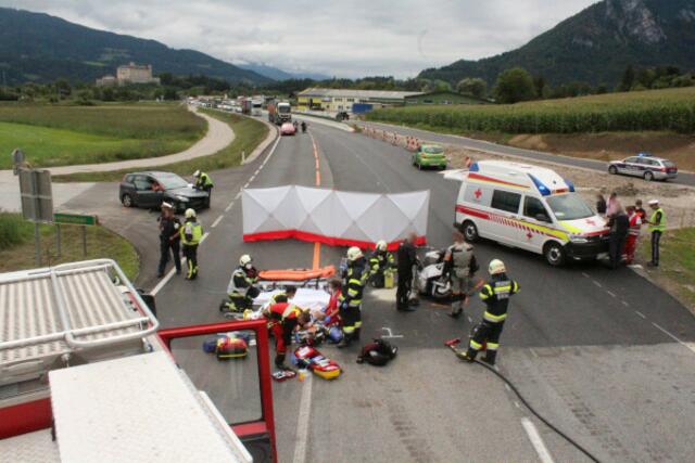 Die B 320 war bei Stainach am Mittwoch Nachmittag gesperrt.