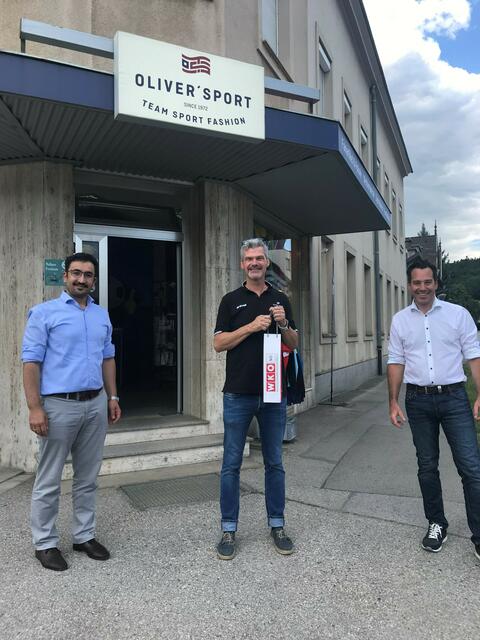 Außenstellenleiter Ramazan Serttas, Oliver Greisinger, Außenstellenobmann Andreas Kirnberger. | Foto: Oliver Sport