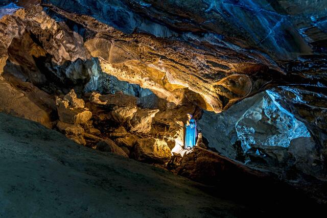 1983 richtete Höhlenpächter Richard Erlmoser eine Gedenkstätte für die Lutheraner in der Schauhöhle "Entrische Kirche" ein.  | Foto: Ronny Katsch