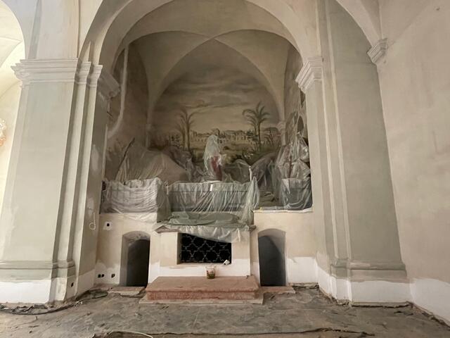 Ebenso zur Altkirche gehörig rechts vom Haupteingang: Die Ölbergruppe. | Foto: Susanne Veronik