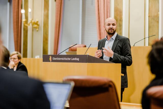 Klubobmann im oberösterreichischen Landtag Severin Mayr (Grüne) macht sich für das Ende des Proporz-System stark. | Foto: Grüne OÖ