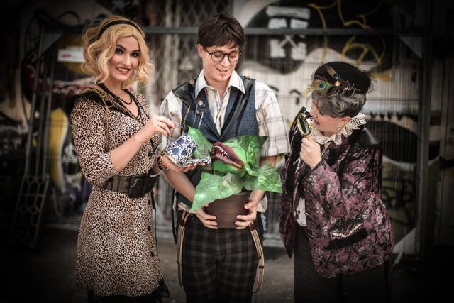 Mushnik, Audrey und Seymour aus „Der kleine Horrorladen“. | Foto: Musicalwaves