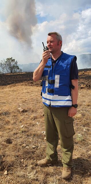 Schwierige Mission: Abschnittsbrandinspektor Thomas Fessl von der FF Irdning ist derzeit in Nordmazedonien im Einsatz. | Foto: BFV Liezen