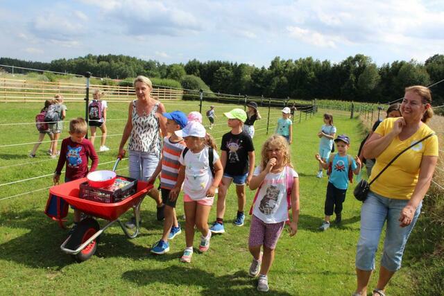 Die besagte "Müllscheibtruhe" wurde von den Kindersommer-Kinder im Auge behalten.