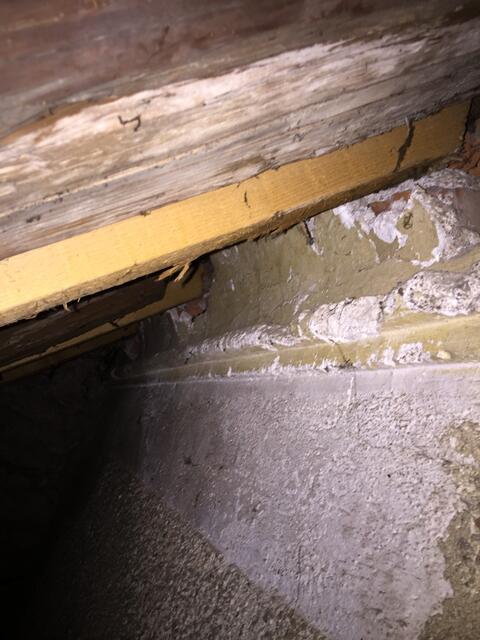 Hier sieht man noch die alte Farbe der Außenfassade im Schloss | Foto: privat