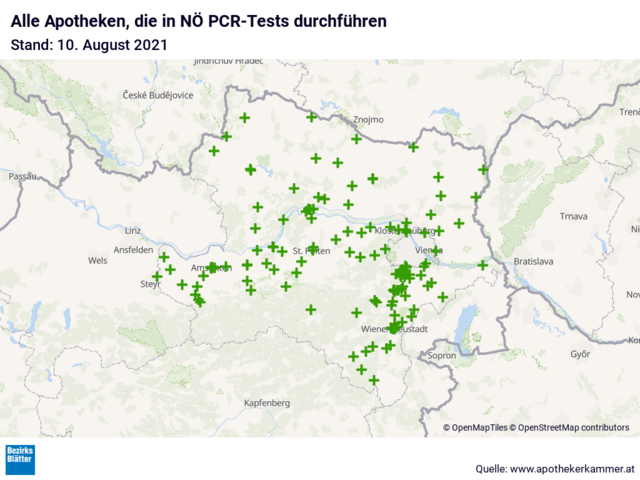 Diese Apotheken führen in NÖ nach telefonischer Terminvereinbarung einen PCR-Test durch. | Foto: BBNÖ