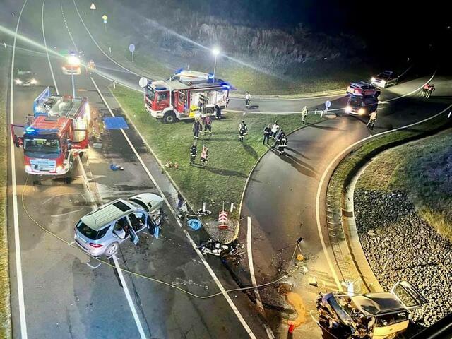 Bei Rechnitz kam es am Samstag zu einem schweren Verkehrsunfall mit Todesfolge. | Foto: Feuerwehr Rechnitz