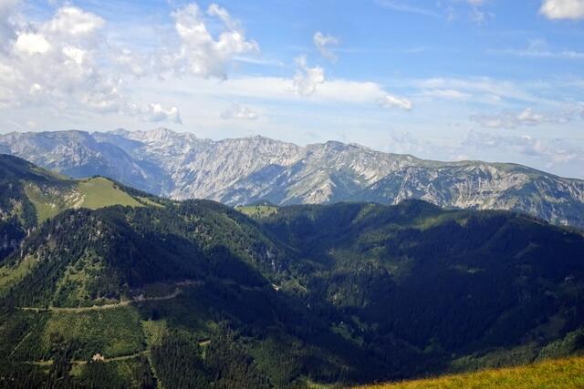 Richtung Seeberg-Pass der Hochschwab-Höhenrücken 