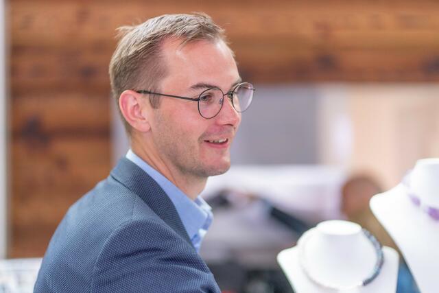 Auch Vi­ze­bür­ger­meis­ter der Stadt Leoben Rein­hard Lerch­bam­mer war beim Wirtschaftsfrühstück anzutreffen.  | Foto: Klaus Pressberger