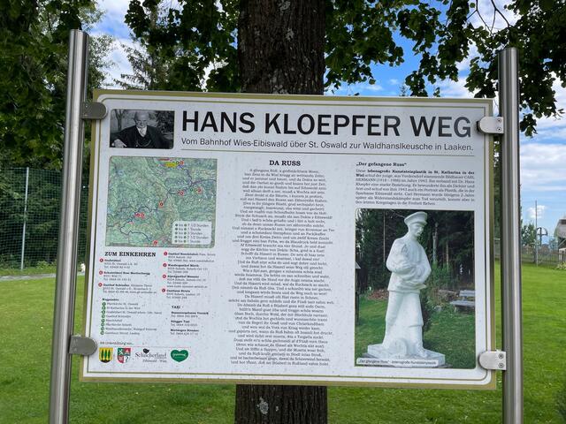 Info-Tafel zum Hans Kleopfer-Weg in  St. Katharina in der Wiel | Foto: Susanne Veronik