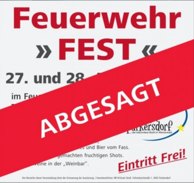 Das Fest der Feuerwehr Purkersdorf ist abgesagt. | Foto: ff.purkersdorf.at