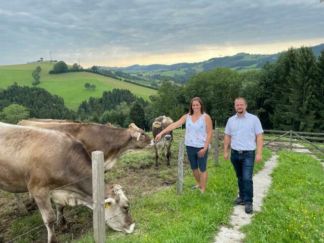 Jungbäuerin Christa Genser und Landeskammerrat und Landwirt Gregor Übellacker aus Sonntagberg.