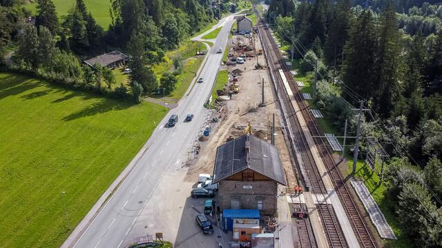 Anfang August wurde mit den Modernisierungsarbeiten am Bahnhof Thal begonnen. | Foto: ÖBB/Brunner Images 