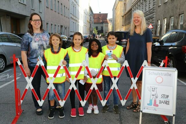 Noch im September soll es in Wien eine weitere Schulstraße geben. Die erste eröffnete 2018 in der Vereinsgasse. | Foto: Mobilitätsagentur Wien/Christian Fürthner