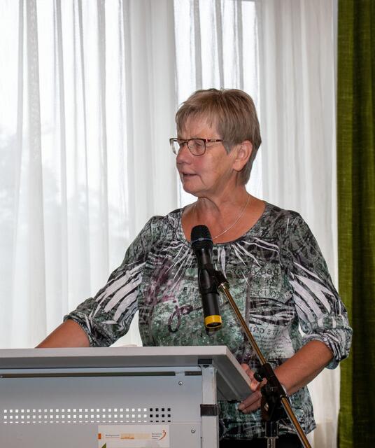 Die engagierte Obfrau Steffi Hartl bei ihrer herzlichen Begrüßung.