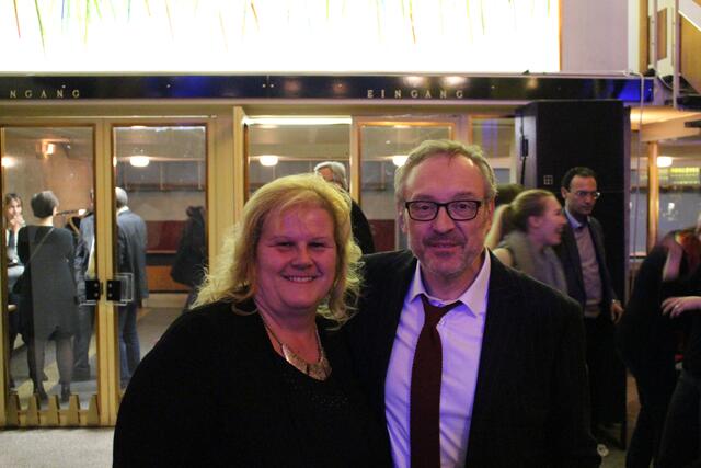 Filmpremiere von "Wilde Maus": Elisabeth Lederer-Tölly mit Josef Hader. | Foto: Privat