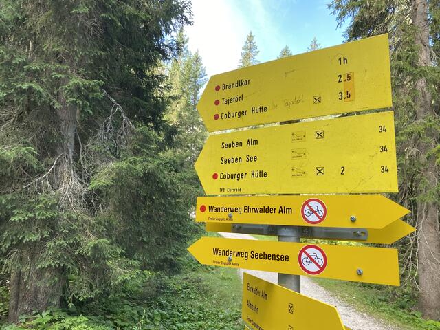 Der Weg zum See und zur Coburger Hütte ist gut ausgeschildert. | Foto: Reichel