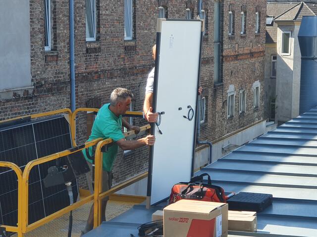 Arbeit in schwindelnder Höhe. | Foto: Jugend am Werk