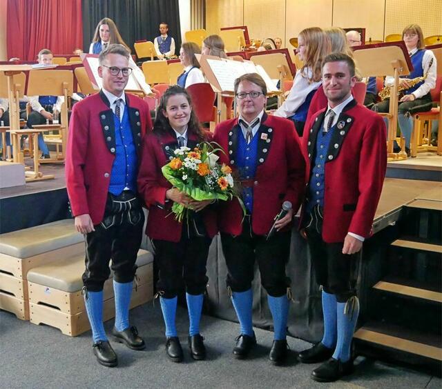 Die Vereinsleitung des Musikvereins Natternbach (v.l.): Michael Luger, Astrid Pürstinger, Silvia Steininger und Lukas Zaniny. | Foto: MV Natternbach