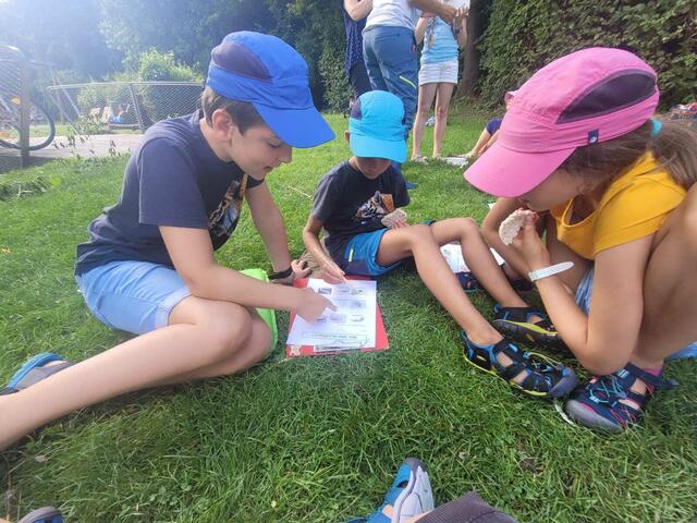 Der erste Teil des Workshops fand direkt am Fluss statt, dort entstanden auch schöne Zeichnungen von Steinfliegenlarven. | Foto: PHT