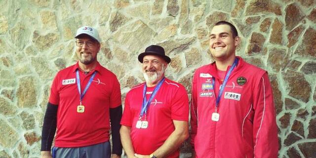 Das goldene Herrenteam im Compound-Bewerb: Alois Steinwender, Franz Harg und Nico Wiener | Foto: Nico Wiener