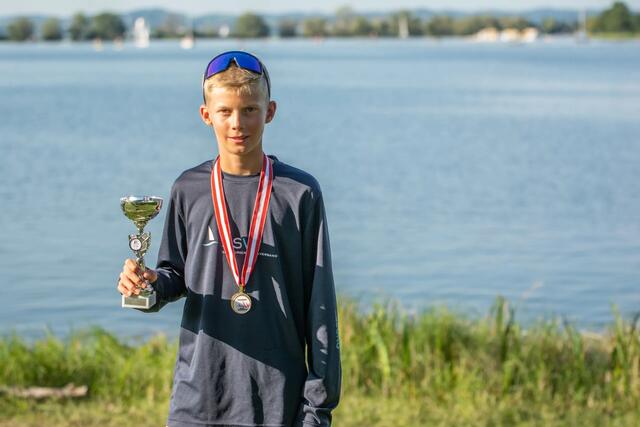 Florian Eigenstuhler vom UYC Wolfgangsee ist österreichischer Jugendmeister im Zoom8. | Foto: Böckl/UYC Wolfgangsee