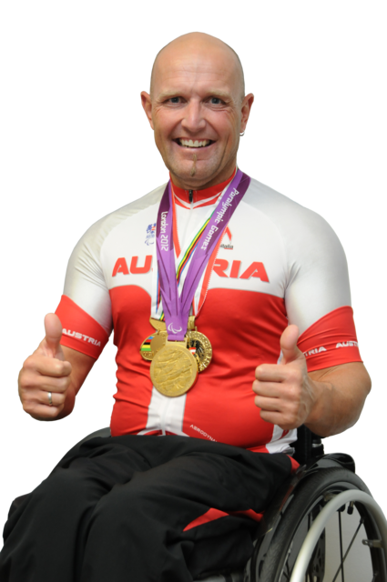 Star-Athlet Walter Ablinger hat bei den diesjährigen Olympischen Spielen eine Goldmedaille im Zeitfahren gewonnen.  | Foto: WA Diretissima