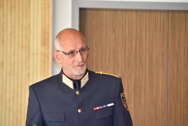 Landespolizeidirektor Edelbert Kohler war eigens nach Grän gekommen.