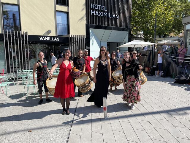Die Formation Maracatu Caxinguele sorgten mit ihren Trommeln für Stimmung | Foto: Berger