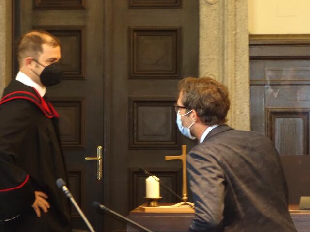 Staatsanwalt Bernd Schneider mit Verteidiger Oliver Scherbaum | Foto: Probst