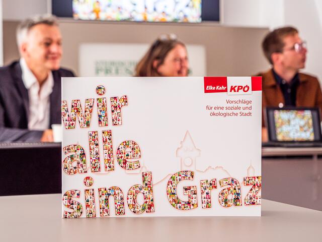 Legten das Wahlprogramm vor: Manfred Eber, Elke Kahr, Robert Krotzer  | Foto: KPÖ