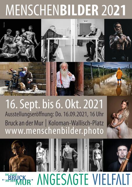 Das Werbeplakat Menschenbilder.