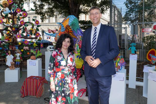 Initiatorin Sonia Siblik und City-Chef Markus Figl.