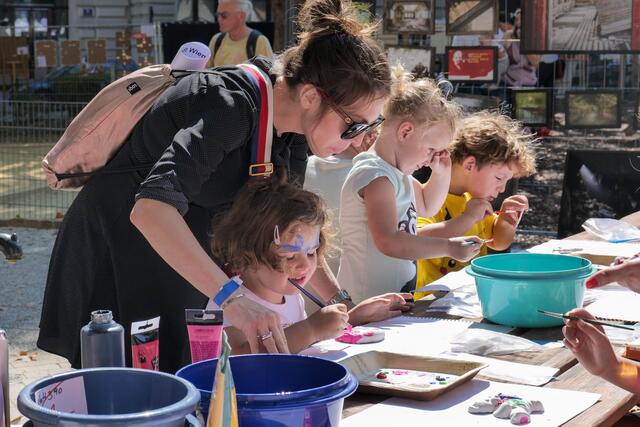Auch für die Kids kam der Spaß nicht zu kurz: Sie konnten sich künstlerisch austoben.
