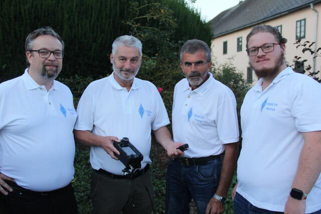 Martin Thaler, Peter Sternath, Franz Schwarzl und Henryk Unterköfler sind begeisterte Funkamateure