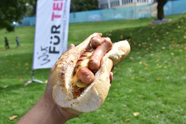 Die Hotdogs von Klaus Schuchter waren auch etwas fürs Auge. 