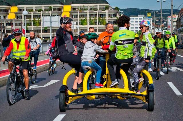 Im Rahmen des Mobilitätsfests tourt wieder die Radparade durch die Innenstadt. | Foto: Baumgartner/BRS