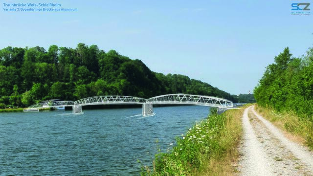 Eine Trogbrücke aus wetterfestem Baustahl hätte den Vorteil, dass der Baustoff relativ wenig Wartung und keine Korrosionsschutzbeschichtung benötigt. | Foto:  Schimetta Consult ZT GmbH