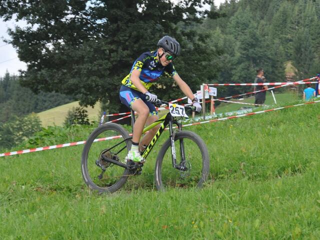 U17-Fahrer Florian Lechner von der Radunion St. Johann fuhr ein starkes Crosscountry-Rennen 