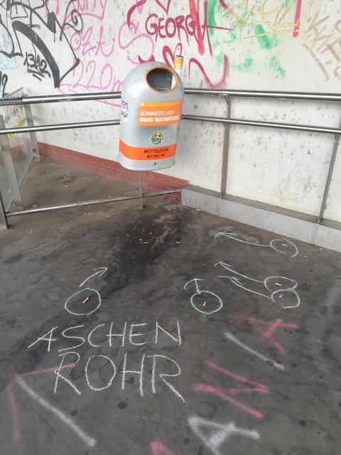 Schandkreise der Tschickstummeln