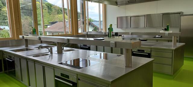 Die neuen Lehrküchen sind auf dem neuesten Stand